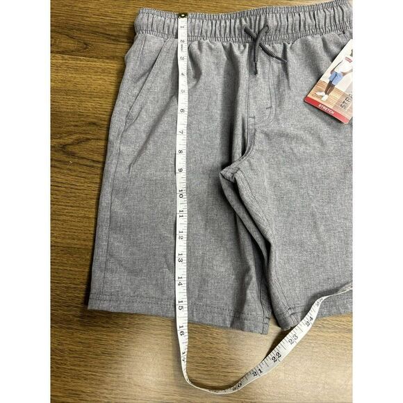 New Levi's Pull on Drawstring Shorts Straight‎ Small Gray - Picture 6 of 11
